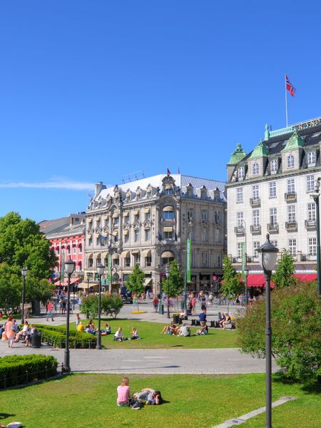 Old Parliament building in Oslo - capital city of Norway