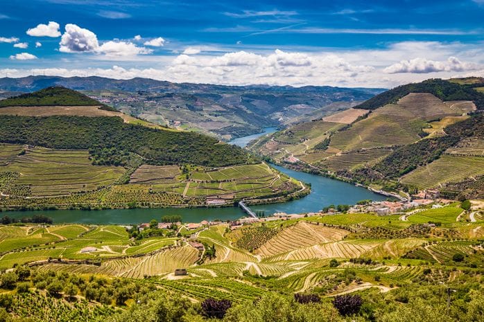 Landscape of the Douro Valley in Vila Real District, Portugal.